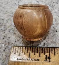 Hand-Turned Wooden Bowl - Artisan Signed - One Inch-1:12 Scale