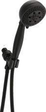 Delta H2Okinetic 5-Setting Shower Mount Handshower Black-Certified Refurbished