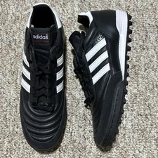 Adidas Mundial Team Black Cloud White Mens 9.5 Turf Soccer Shoes 019228 EUC