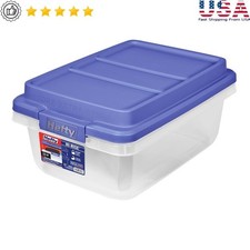 Stackable Clear Storage Bin W/ Secure Latches Organizing Shoes Crafts New