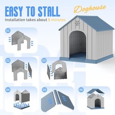 Large Doghouse Indoor Outdoor Waterproof Shelter with Air Vents