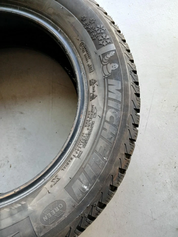 2x Reifen 195 65 15 91T Michelin Dot 3112 Winterreifen ca 6mm Alpin A4 M+S  - Bild 2 von 4