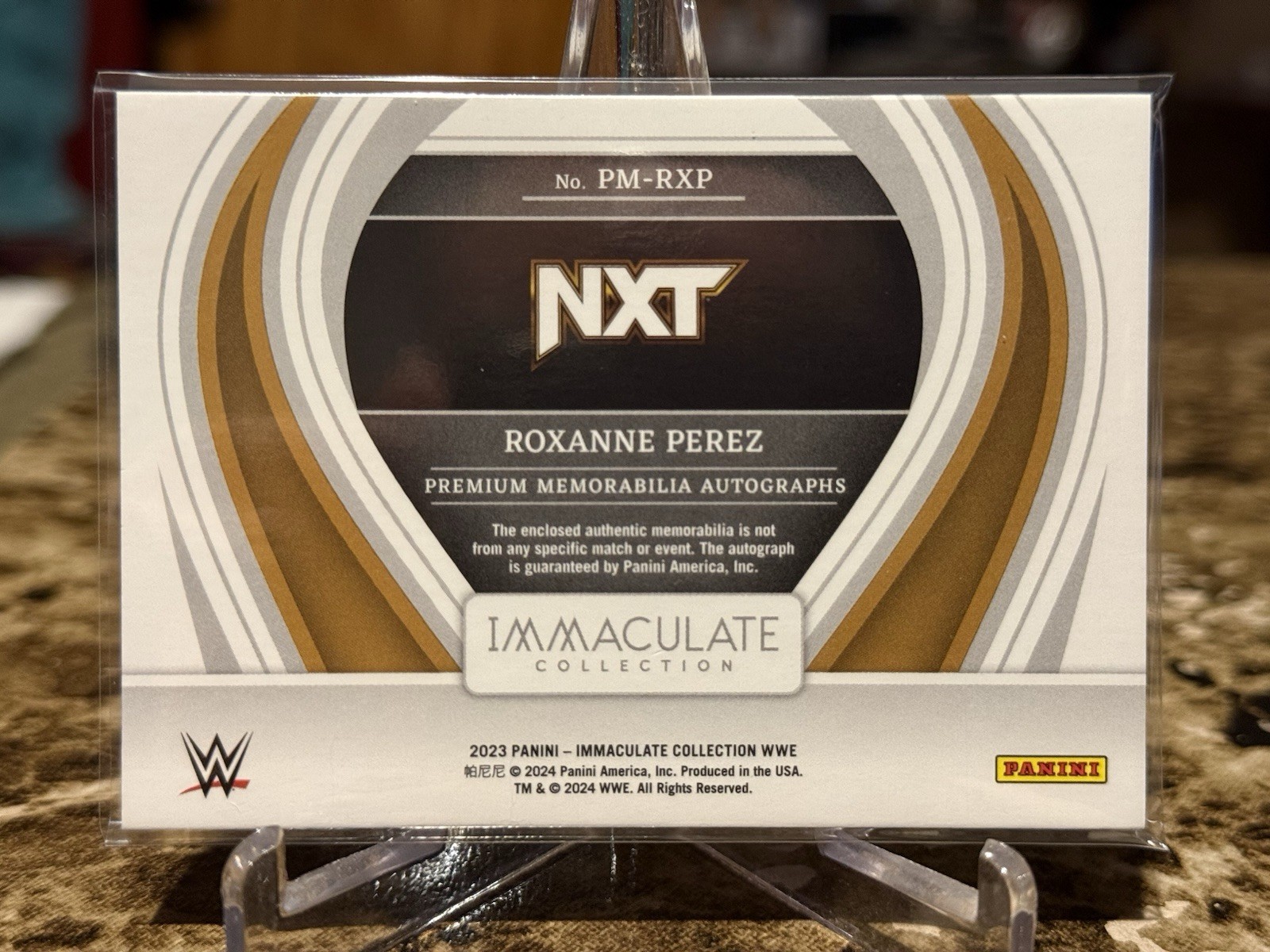 2023 Panini Immaculate WWE Roxanne Perez 99/99 Premium Memorabilia Auto 1/1 view 2
