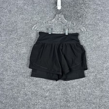 Spanx Shorts Womens Small Black High Rise 2 In 1 Skort Shapewear Running Gym