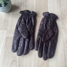 Vintage Gates Dark Brown Leather Gloves Size L More Like S/M 