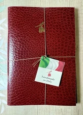 NEW Bieffe Handmade Journal Notebook Made in ITALY 3 Pk Red Leather Birthday