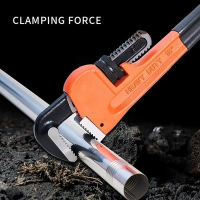 Heavy Duty Pipe Wrench - Forged Steel, Multiple Sizes for Plumbing & Vehicle Rep