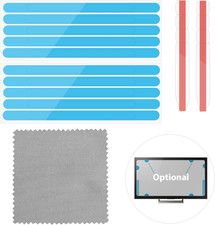 12pcs Privacy Adhesive Screen Tape Strips and 2pcs Plastic Mount Tabs for Laptop