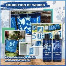 Cyanotype A-B, Cyanotype Chemicals Sensitizer Set for Fabric, Paper, and Art