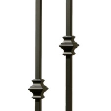 Matt Black Metal Stair Spindles | Middle or Bottom Knuckle | 13mm Iron Balusters