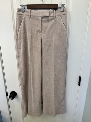 NWT Express Editor Relaxed Trouser Mid Rise Light Mauve Textured Size 2S