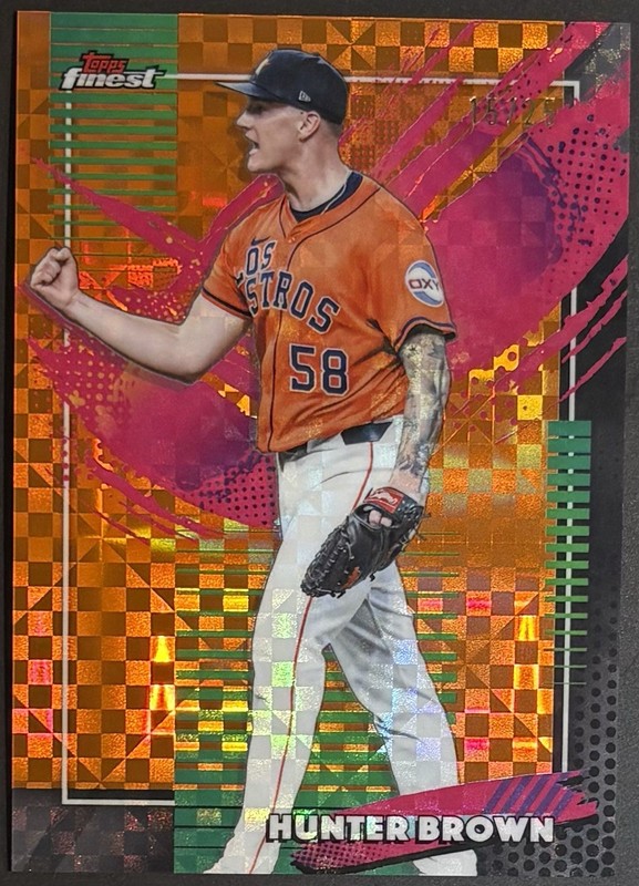 2026 Topps Finest Hunter Brown Orange X-fractor /25 Astros