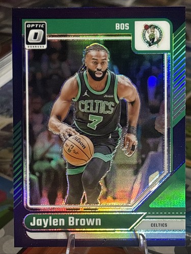 2024-25 Panini Donruss Optic Jaylen Brown #206 Purple Prizm Boston Celtics