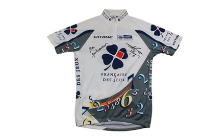Französisches Shimano Retro Fahrrad Trikot der Spiele Gitane