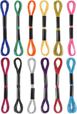 12 Skeins Metallic Embroidery Thread Cross Stitch Floss Hand Embroidery Thread f