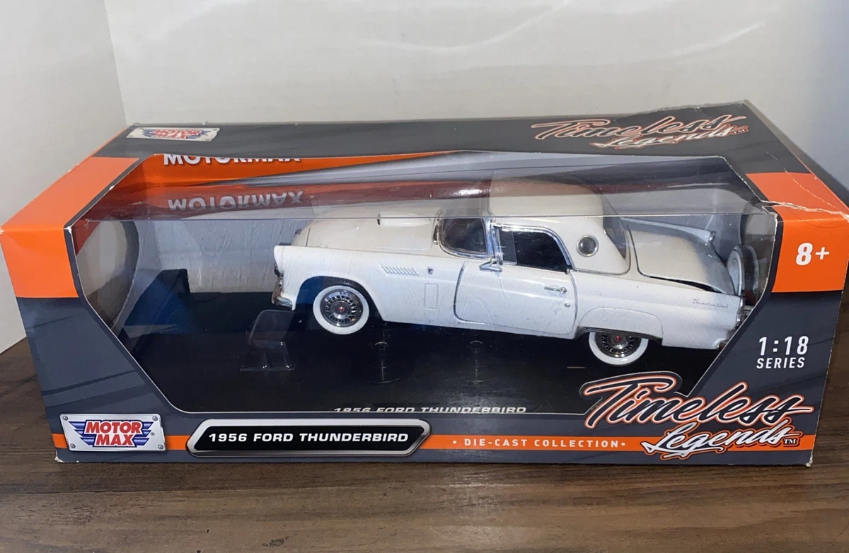 MOTORMAX Ford Thunderbird 1956 Rouge - Voiture Miniature 1/18 - Occasion Boîte Abîmée