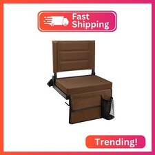 Stadium Seat for Bleachers with Back Support and Thick Padded Cushion