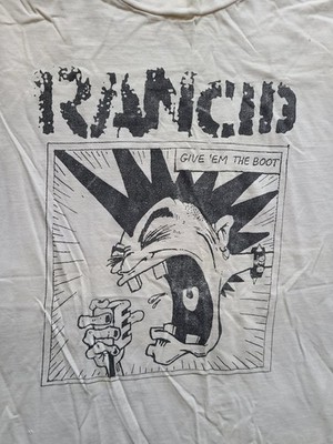 RANCID Punk Rock Vintage 90's Cut-off t-shirt SLEEVES CUT OFF FREE