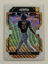2022 PANINI PRIZM ONEIL CRUZ ROOKIE RC WHITE WAVE PRIZM PIRATES