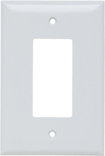 SPO26WU Plastic Jumbo Oversized Wall Plate, 1 Gang, One Decorator Rocker GFCI, W