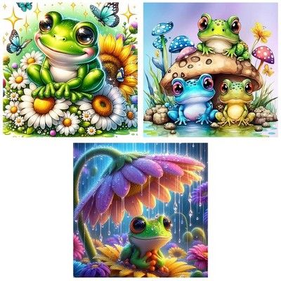 croshom Frog Diamond Art Kits for Adults - 3 Packs Diamond Painting Kits for ...