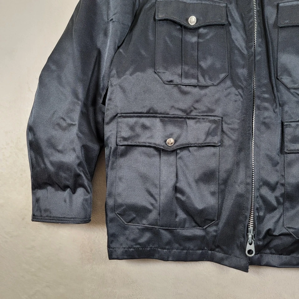 Tufnyl Blauer Mfg Co de colección Abrigo Boston Negro Cremallera Frontal Resistente a la Intemperie Talla 44R Foto 2 de 4