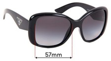 SFx Replacement Sunglass Lenses fits Prada SPR32P - 57mm Wide