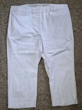 Lane Bryant The 4 Season Slim Capri Pants White Mid Rise Size 24 NWT