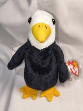 TY Beanie Babies BALDY the American Bald Eagle 1996 Small 6" Stuffed Bird Toy