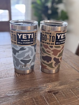 YETI Rambler 20oz. Tumbler With Magslider Lid * BLUE CAMO * NEW | eBay