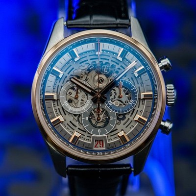 Zenith El Primero Chronomaster Two Tone Rose Gold Skeletonized