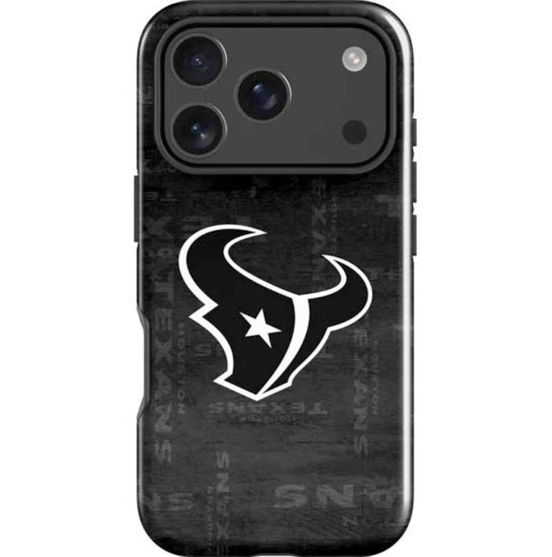 football Houston Texans Black & White iPhone Case