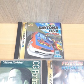 SEGA SATURN CONSOLE Bundle with 6 Games DAYTONA USA Sega Rally Virtua Fighter