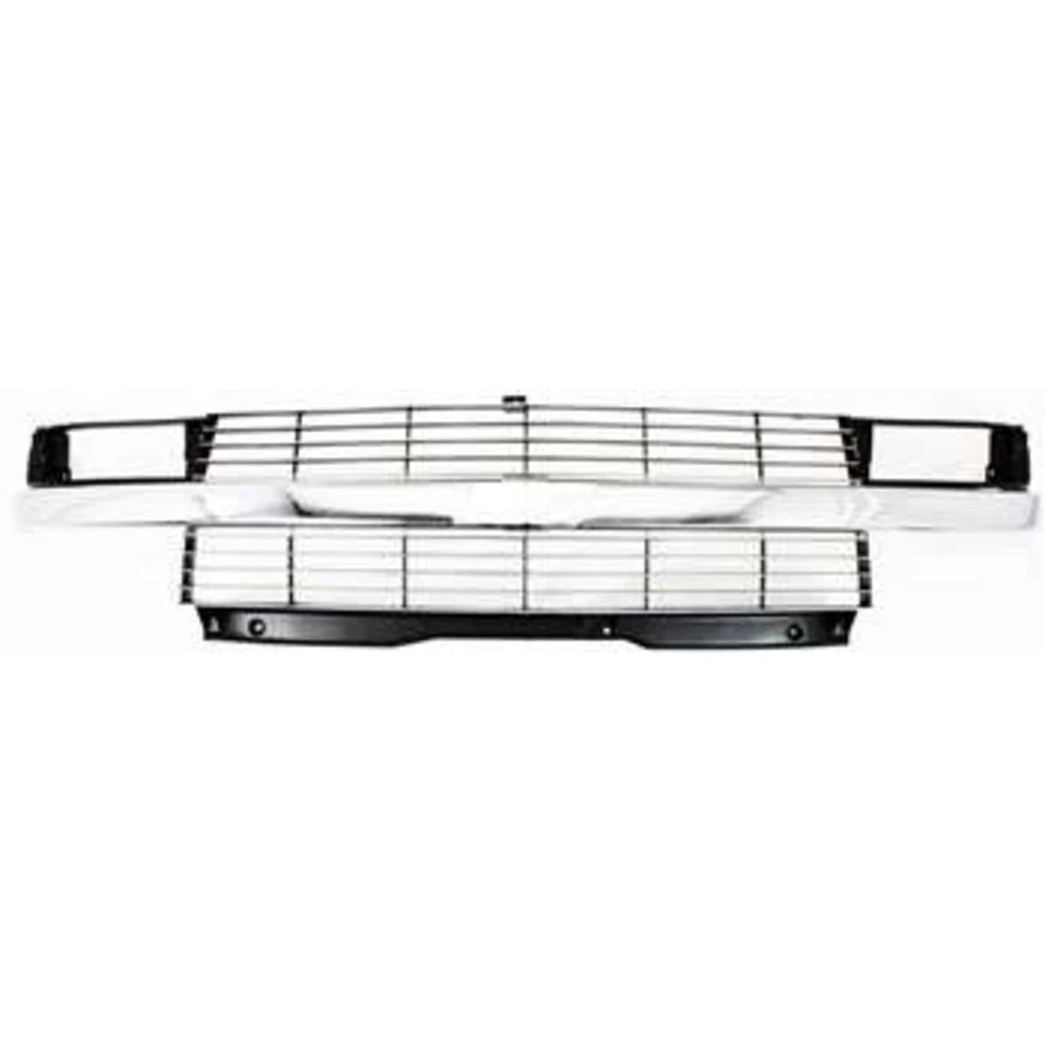 Grille 95-25 For Chevy Astro Silver w/Chrome Center Bar w/Composite Headlight Foto 2 de 4