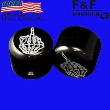 2008-2023 Harley Road Glide Black Middle Finger Axle Covers *Made in the USA*