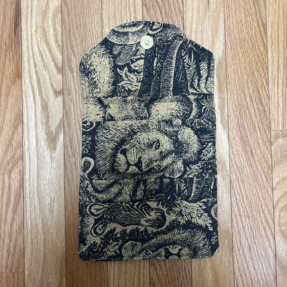 Cartera de tela de cebra mono elefante animal tamaño completo con cierre magnético Foto 3 de 4