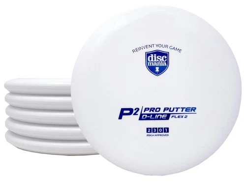 Discmania P2 Flex 2 Stable Flight Disc Golf Putter Practice Pack-Colors Vary