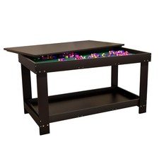 Xalerieo 2 In 1 Kids Activity Train Table Board And Storage Wooden Play Table