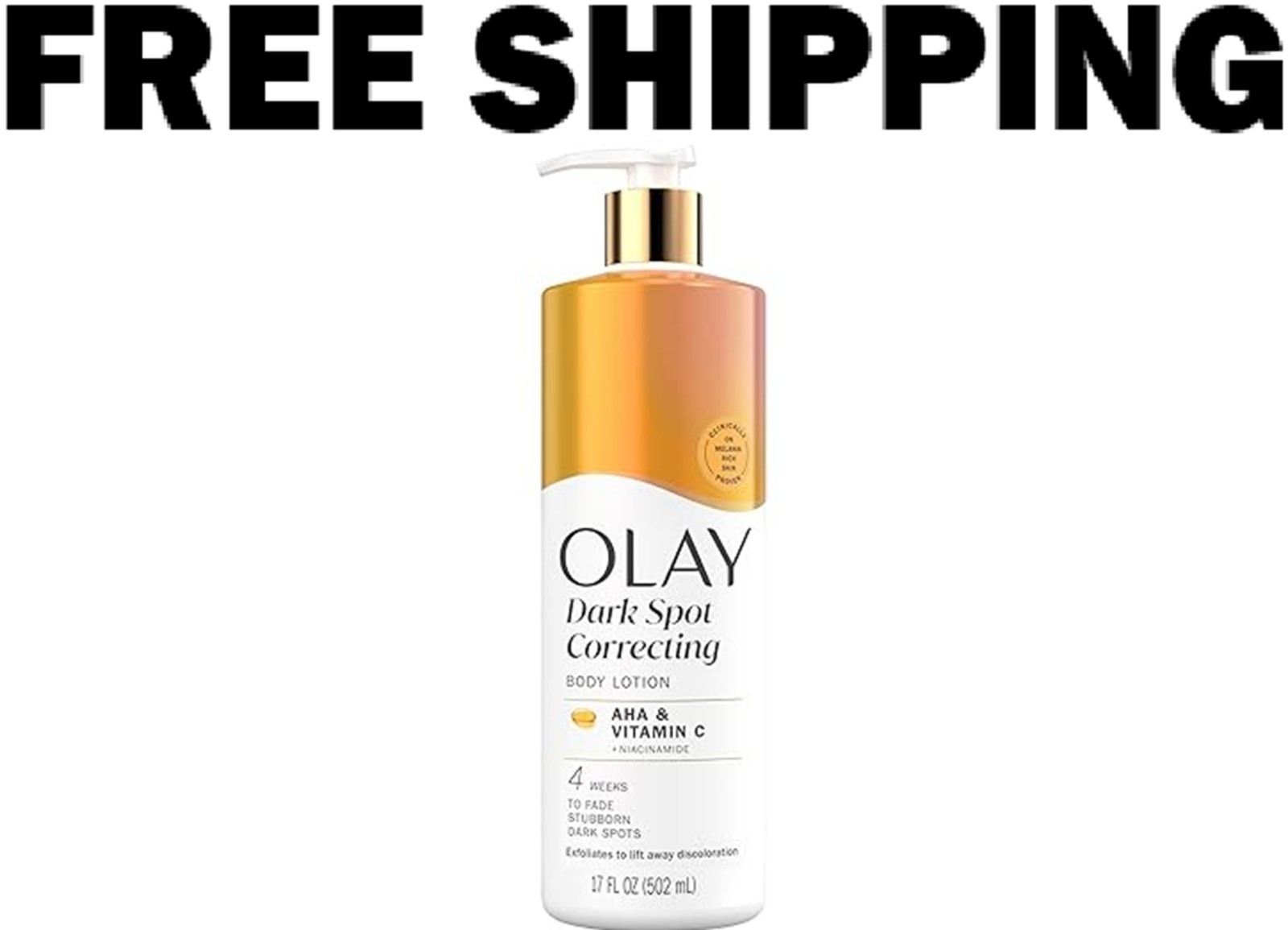Olay Dark Spot Correcting Body Lotion with AHA Vitamin C Niacinamide 17 fl oz