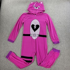 Fortnite Cuddle Team Leader Pajamas Youth 14/16 Pink Full Zip Hooded Costume