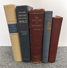 Vintage Books Lot Of 5 Hardcover Prop Shelf Display Decor Staging Literature on The Hot Collector