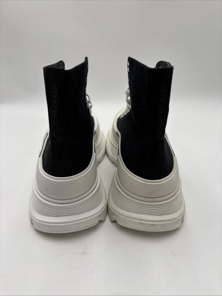 Alexander McQueen Tread Slick Lace Up Boot Black/White Size 41 - Image 4 of 4