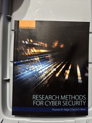 Research Methods for Cyber Security Paperback David O., Edgar, Th
