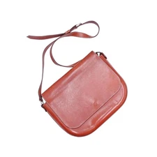 APC JAMES Leather Shoulder Bag Brown Women's