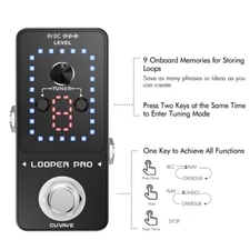 40 minutes of recording time (with tuner) guitar effects loop pedal 9 loops