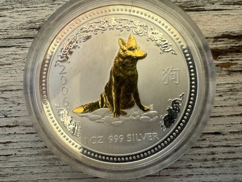 Australia 1 dollar Year of the Dog Lunar Series I Gilded coin 2006 year - Picture 4 of 6