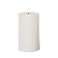 Star Trading Led Echtwachskerze Â‚Flamme StripeÂ‘,Â Flackernd, WeiÃŸ, 15Cm