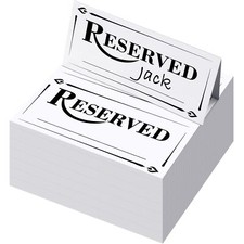 300 Pcs Paper Table Reserved Sign with Name Line Reserved Seating Signs Bulk ...