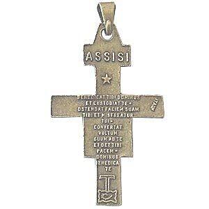 San Damiano Kruzifix - Bronze (4,1 cm oder 1,6") Rosenkranz/Anhänger - Bild 2 von 2