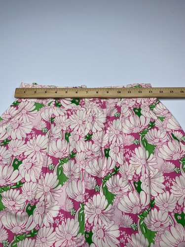 Lilly Pulitzer Girls Pink Floral Print Pleated High Waist Shorts Sz 10 VTG - Picture 6 of 13